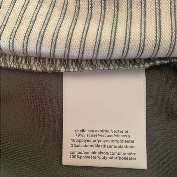 NWT H HALSTON Striped Sleeveless Mixed Media Duster. Medium - Picture 4 of 5